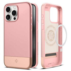 Spigen �n��18�N�̋Z�p�� iPhone 15 Pro �P�[�X MagSafe �ϏՌ� �Ռ��z�� �}�O�l�b�g���� �C�菝�h�~ ���C�����X�[�d�Ή� �}�O�l�b�g�� ���h�~ �X�^�C���A�[�}�[�}�O�t�B�b�g ACS06745 (���[�Y�S�[���h)
