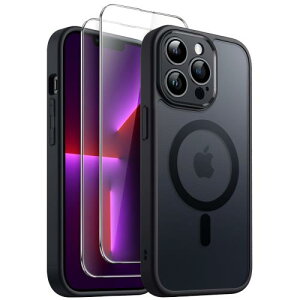 JETech 3 in 1 iPhone 13 Pro Max 6.7 C`p }Olbg P[X 2KXtBt MagSafeΉ }bgobN ϏՌX}zJo[ (ubN)