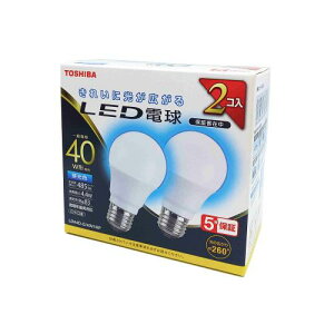 ����(TOSHIBA) LED�d�� 40W���� �S���� �����F E26���� 2P �����Ή� LDA4D-G/40V1RP