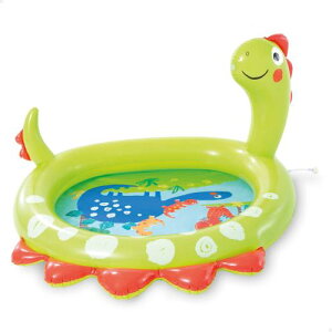 Intex 58437 Piscina Hinchable Dinosaurio, para Bebes y Ninos Pequenos, Medidas 119x109x66 cm, Incluye Parche de Reparacion, Capacidad de 68 litros
