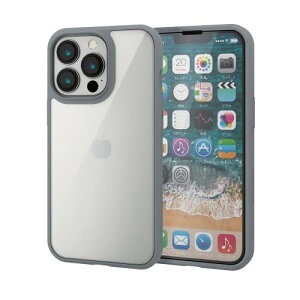 �G���R�� iPhone 13 Pro 3�� �n�C�u���b�h�P�[�X �ϏՌ� TOUGH SLIM 360�x�ی� �O���[ PM-A21CTS3GY