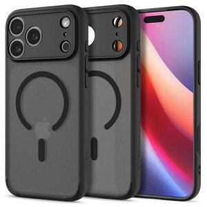 Spigen �n��18�N�̋Z�p�� iPhone 17 Pro Max �P�[�X MagSafe�Ή� ������ �w��h�~ �X�g���b�v�z�[�� �ČRMIL�K�i �E���g���n�C�u���b�h�}�O�t�B�b�g (�t���X�g�u���b�N) ACS10038