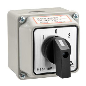 Heschen ���j�o�[�T�����[�^���[�J���Z���N�^�`�F���W�I�[�o�[�X�C�b�`, SZW26-20/D202.2D, �}�X�^�[�X�C�b�`�O���{�b�N�XLW28-20/4�t��, 660V 20A, ON-OFF-ON, 3�|�W�V����2�t�F�[�Y8�^�[�~�i��, CE