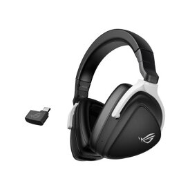 ASUS ゲーミングヘッドセット ROG Delta S Wireless (AIノイズキャンセリング機能付きAIビームフォーミングマイク / 2.4GHzとBluetoothによるデュアルワイヤレス接続 / 50mm ASUS Essenceドライバー/急速充電/国内正規品) ブラック 普通