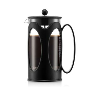 BODUM �{�_�� �R�[�q�[���[�J�[ �R�[�q�[�v���X KENYA �P�j�A �t�����`�v���X �R�[�q�[���[�J�[ 1000ml �u���b�N �X�e�����X�t�B���^�[ �K���X�r�[�J�[ �Z�Ў� �R�[�q�[ ���K�i 10685-01