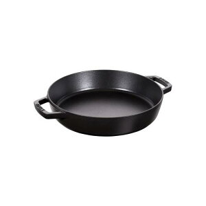 �X�g�E�u(Staub) �u ����t���C�p�� �u���b�N 20cm �v �X�L���b�g ���� ���� �z�[���[ IH�Ή� ���{���K�̔��i Double Handle Frying Pan 40511-659