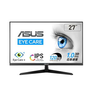 ASUS���j�^�[ / VY279HGR Eye Care Monitor / 27�C���` FHD�i1920 x 1080�j/ IPS / 120Hz(OC) / SmoothMotion / 1ms�iMPRT�j/ Adaptive Sync/�u���[���C�g�y���@�\/�t���b�J�[�t���[/�R�ۉ��H/�������K�i