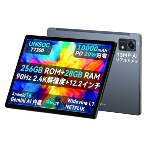 BMAX ���R�X�p �^�u���b�g2026�V�o��12.2�C���` 2.4K ���� �AUnisoc T7300 8�R�ACPU���� �AAndroid16 Wi-Fi/SIM�ʘb���f�� �^�u���b�g�A28GB+256GB+2TB�g���A10000mAh�o�b�e���[+ PD 20W �[�d��t���A90Hz IPS 2400*1600