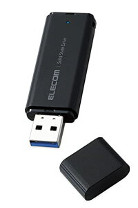 �G���R�� �O�t��SSD 500GB �|�[�^�u�� USB 5Gbps / USB3.2�iGen2�j�Ή� ���^ �L���b�v�� �u���b�N ESD-EMC0500GBK