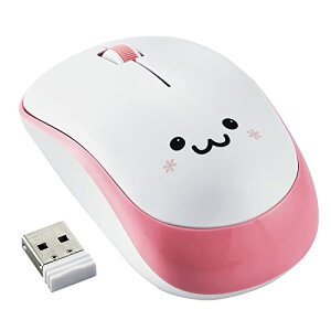 ELECOM 2.4G Wireless, Portable Mobile Smiley-Face Mouse for Right/Left Handed Use, IR LED, 1200 DPI 2.5 Years Long Battery Life, Silent Click (M-IR07DRSPF1-G)