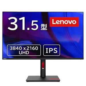 Lenovo ThinkVision T32p-30 ���j�^�[ 31.5�C���` UHD(4K)100%sRGB / 95%DCI-P3 / Type-C 90W���d�Ή� IPS�t�� ����� VESA�Ή� USB 3.2 HDMI DP Type-Ax4 63D2GAR1JP