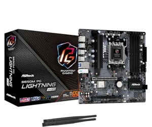 ASRock �}�U�[�{�[�h B650M PG Lightning WiFi AMD Ryzen 7000�V���[�Y CPU�Ή� (Soket AM5) Bluetooth���� B650 Micro ATX �}�U�[�{�[�h �����i