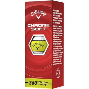 �L�����E�F�C(Callaway) �S���t�{�[�� CHROME SOFT 360° YELLOW STRIPE�{�[�� �X���[�u(3����) BL CG CHRM SFT 26 360 YLW STRP 3B PK