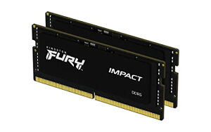 Kingston FURY Impact 32GB (2x16GB) 5600MT/s DDR5 CL40 �m�[�g�p�\�R���������[�L�b�g 2���� / �����d�� / Intel XMP 3.0 / �v���O�A���h�v���C / KF556S40IBK2-32