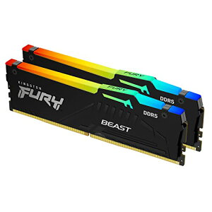 �L���O�X�g���e�N�m���W�[ Kingston FURY �f�X�N�g�b�vPC�p������ DDR5 AM5 AMD EXPO�F�� 5600MT/�b 16GB2�� Kingston FURY Beast �r�[�X�g RGB AM5 CL36 KF556C36BBEAK2-32 RGB LED ���i��������