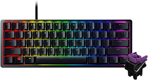 Razer Huntsman Mini ���^ �Q�[�~���O�L�[�{�[�h - Clicky Optical Switch �p��US�z�� 60%���C�A�E�g ���w�X�C�b�` ������1.5mm�쓮 �N���b�L�[�G�� Chroma RGB ���{�i RZ03-03390100-R3M1