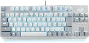 ASUS �Q�[�~���O�L�[�{�[�h ROG Strix Scope NX TKL Moonlight White �L�� ���J�j�J�� ���{��z�� 80%���C�A�E�g RGB FPS�Ή� ROG NX�X�C�b�` �A���~�t���[�� Aura Sync���C�e�B���O���� �������K�i 2�N