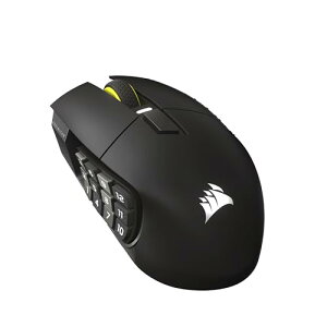 CORSAIR SCIMITAR ELITE WIRELESS SE MMO���� ���C�����X�Q�[�~���O�}�E�X 16�{�^�� �v���O�����\ �u���b�N