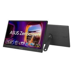ASUS �|�[�^�u�����j�^�[ ZenScreen MB166CR-J 16�C���`(15.6�C���`�\��)/�t��HD/IPS/USB Type-C/�t���b�J�[�t���[/�u���[���C�g�t�B���^�[/�m���O���A�p�l��/360°�L�b�N�X�^���h/4�N / �������K�i