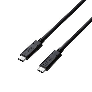 �G���R�� USB-C�P�[�u�� C-C 1m USB3.1Gen2 �F�ؕi USB Power Delivery�Ή� 3A�o�� �u���b�N USB3-CCP10NBK