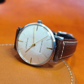 【中古品/美品】【OH済み】【CRONOS】【J14028】SEIKO/セイコー クロノス 17石 機械式 手巻き時計 精工舎亀戸工場 1959年 2月製造 オーバーホール済み レザーベルト付き メンズウォッチ アンティークウォッチ【crsj14028-1】