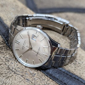 【中古品/訳アリ】【OH済み】SEIKO/セイコー Cronos/クロノス セルフデータ 21石 機械式 手巻き時計 精工舎亀戸工場 1963年4月 製造品 動作確認済み クリーニング/ケース磨き/風防交換済み アンティークウォッチ 中三針 イタリアンレザーベルト付き