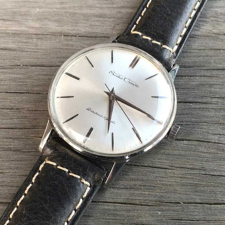 Seiko Crown 手巻き時計 シルバー 15013E