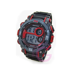 Armitron （アーミトロン） 40-8284RED デジタル ブラック×レッド ラバーベルト メンズウォッチ 腕時計【あす楽対応】