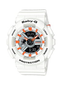 CASIO BABY-G カシオ ベビーG BA-110PP-7A/BA110PP-7A Punching Pattern Series/パンチング・パターン・シリーズ アナデジ ホワイト レディース 腕時計 日本版型番:BA-110PP-7AJF/BA110PP-7AJF