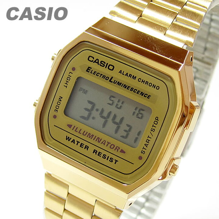 楽天市場】CASIO カシオ A-168WG-9/A168WG-9 スタンダード デジタル 