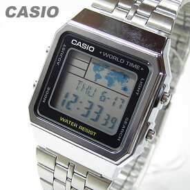 CASIO カシオ A-500WA-1/A500WA-1 スタンダード デジタル メンズ ワールドタイム クロノグラフ シルバー キッズ 子供 かわいい チープカシオ チプカシ 腕時計