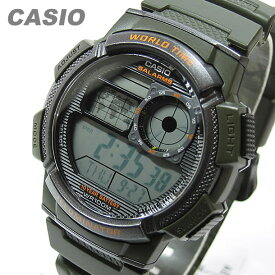 CASIO カシオ AE-1000W-3A/AE1000W-3A スポーツ ワールドタイム搭載 グリーン キッズ 子供 かわいい メンズ チープカシオ チプカシ 腕時計