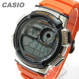 CASIO カシオ AE-1000W-4B/AE1000W-4B スポーツ ワールドタイム搭載 オレンジ キッズ 子供 かわいい メンズ チープカシオ チプカシ 腕時計