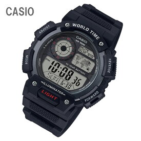 CASIO/チープカシオ AE-1400WH-1A/AE1400WH-1A ワールドタイム デジタル ブラック メンズ チプカシ キッズ/子供にもオススメ！ 腕時計