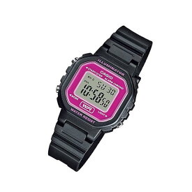 CASIO カシオ LA-20WH-4A/LA20WH-4A スタンダード デジタル ブラック/ピンクダイアル キッズ 子供 かわいい レディース チープカシオ チプカシ 腕時計