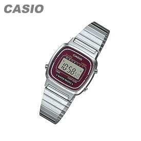 CASIO カシオ LA-670WA-4/LA670WA-4 スタンダード デジタル シルバー/ワインレッド キッズ 子供 かわいい レディース チープカシオ チプカシ 腕時計