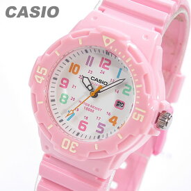 【メール便送料無料】 CASIO カシオ LRW-200H-4B2/LRW200H-4B2 スポーツギア ミリタリーテイスト ピンク マルチカラー キッズ 子供 かわいい レディース チープカシオ チプカシ 腕時計