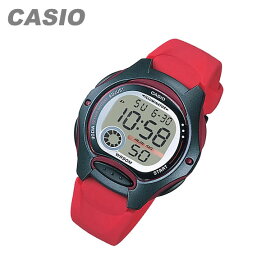 CASIO カシオ LW-200-4A/LW200-4A スタンダード デジタル レッド キッズ 子供 かわいい レディース チープカシオ チプカシ 腕時計