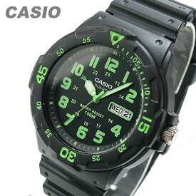 【メール便送料無料】 CASIO カシオ MRW-200H-3B/MRW200H-3B スポーツギア ミリタリーテイスト グリーンインデックス ペアモデル キッズ 子供 かわいい メンズ チープカシオ チプカシ 腕時計