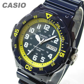 CASIO カシオ MRW-200HC-2B/MRW200HC-2B スポーツギア ミリタリーテイスト ネイビー/イエロー ペアモデル キッズ 子供 かわいい メンズ チープカシオ チプカシ 腕時計