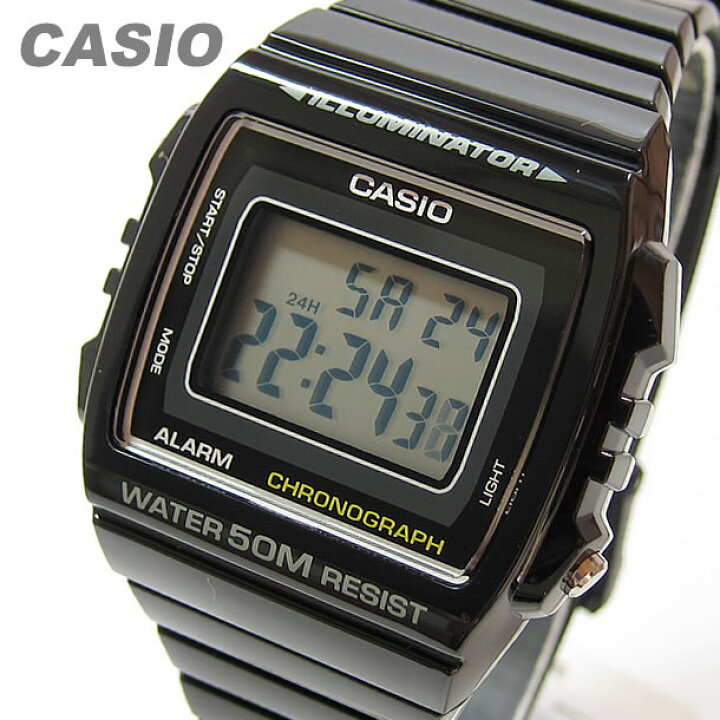 楽天市場】CASIO W-215H-1A/W215H-1A スタンダード デジタル キッズ 子供 かわいい メンズ チープカシオ チプカシ 腕時計 :