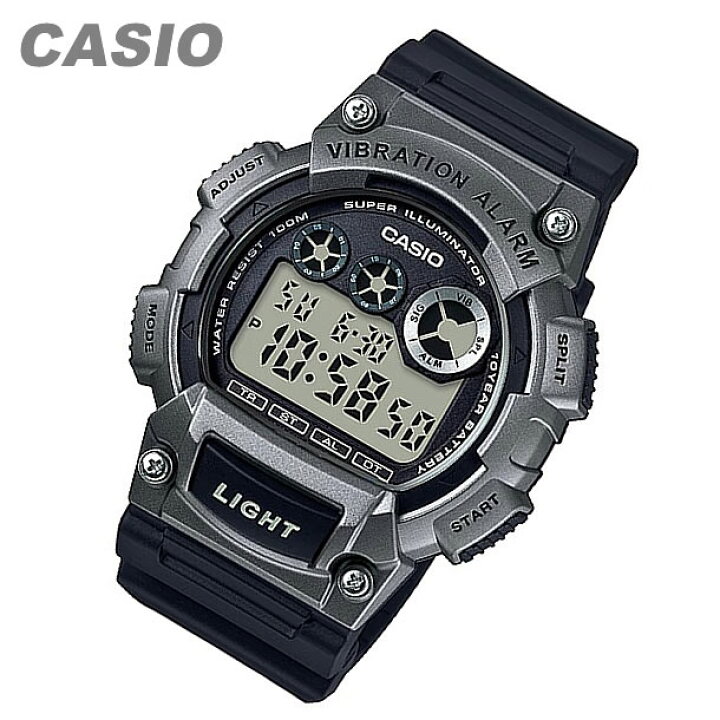 楽天市場】CASIO カシオ W-735H-1A3/W735H-1A3 スポーツ デジタル 