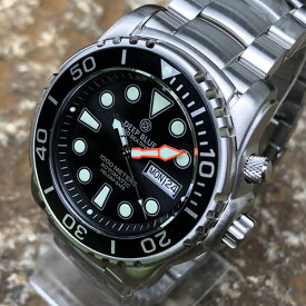 DEEP BLUE （ディープブルー） PSD1KBLACK Pro Sea Diver 1000m防水 ダイバーズ 日本製 Seiko NH36 自動巻きムーブメント搭載 ブラックダイアル 腕時計