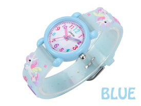 JNEW KIDS/キッズウォッチ 男の子 女の子 子供用のプレゼントに! ユニコーン 可愛い/カワイイ、キュートな3Dキャラクターウォッチ 生活防水 ラバーベルトの腕時計