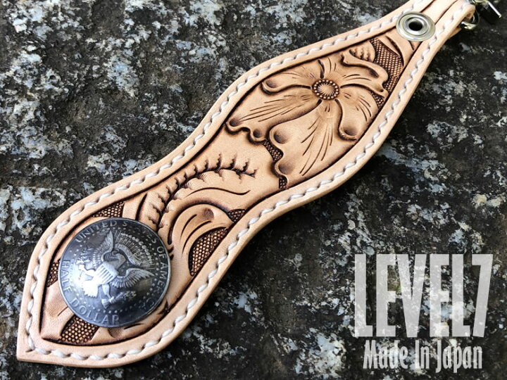 楽天市場】ベルトループ/キーホルダー 総手縫い フラワーカービング  