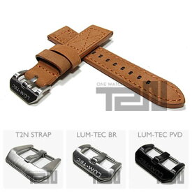 【22MM／20MM 120／80】 LUM-TEC （ルミテック） ST304-22 本皮レザーベルト／ストラップ ヌバック キャメル 替えベルト 腕時計用
