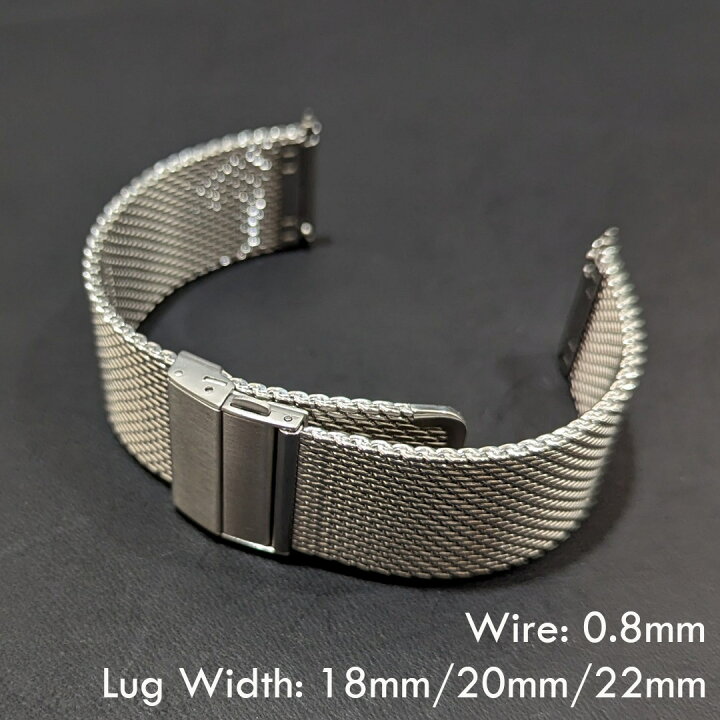 楽天市場】【ラグ幅：18mm/20mm/22mm】0.8mmワイヤー ステンレス 