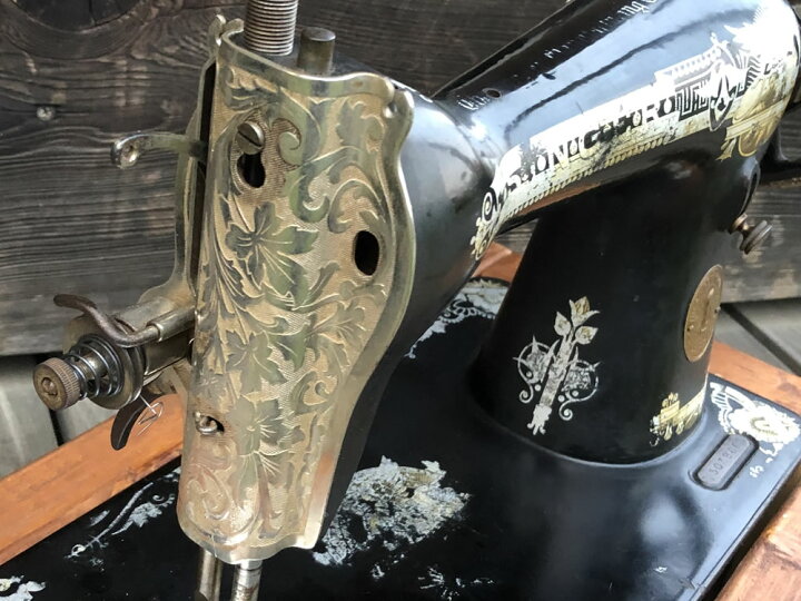 楽天市場】【中古】アンティークミシン（昭和ミシン/黒ミシン） 手廻し 