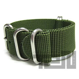 【24MM/275MM ZULU/NATOベルト】 T2N Strap T2Nストラップ CH24Z-5DOL 5RING プレミアムナイロン レギュラーサイズ ストラップバンド ダークオリーブ/カーキ 替えベルト ミリタリー 腕時計用【あす楽対応】