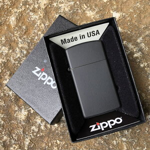 【メール便送料無料】【並行輸入品】 ZIPPO ジッポー Black Matte Slim Size オイルライター スリムサイズ マットブラック 1618